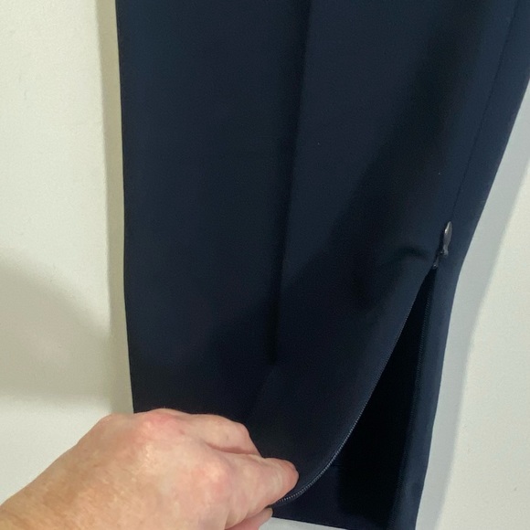 Club Monaco NavyBlue Slim Fit High Rise Stretch The Cigarette Pant Career NWT 12 - Picture 7 of 15